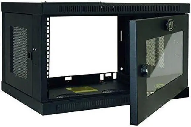 Alt view image 6 of 20 - Tripp Lite 6U Wall-Mount Rack Enclosure Cabinet with Clear Acrylic Window, Switch-Depth (SRW6UG)