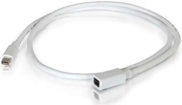 Alt view image 2 of 10 - C2G 54414 Mini DisplayPort Extension Cable M/F - Digital Audio Video, White (6 Feet, 1.82 Meters)