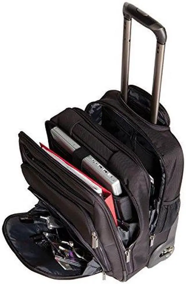 Alt view image 5 of 18 - Codi Mobile max Carrying Case (Roller) for 17.3" Travel Essential - Black - Nylon - 18.5" Height x 13.8" Width x 9" Depth