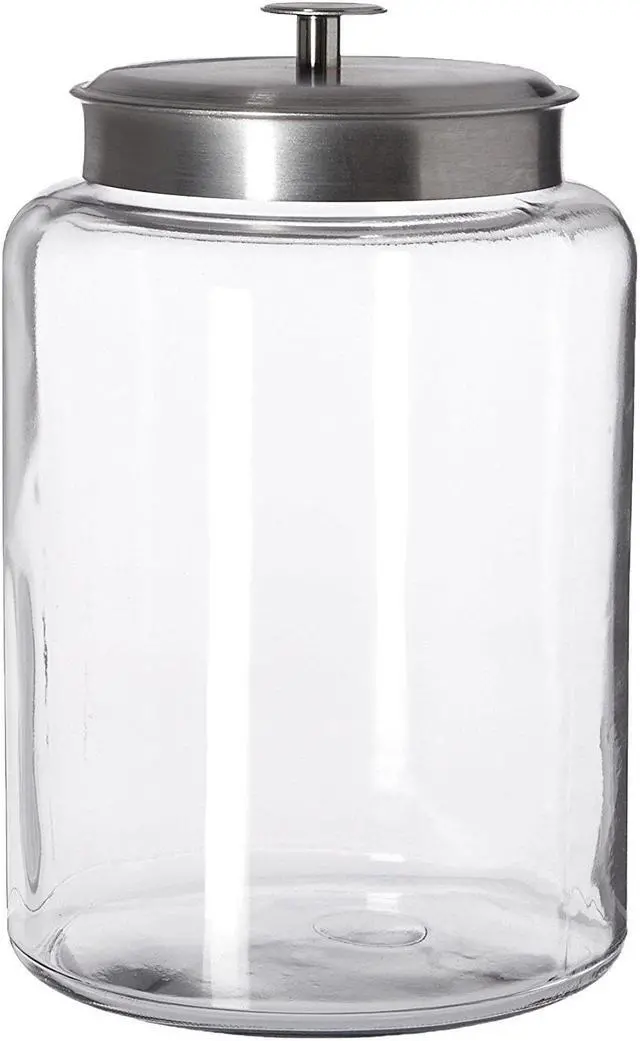 Alt view image 3 of 11 - 2.5 Gallon Montana Jar with Brushed Aluminum Metal Cover. Clear 95507