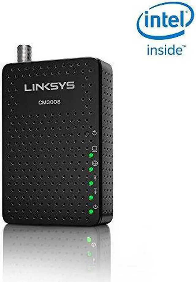 Alt view image 2 of 13 - Linksys CM3008 DOCSIS 3.0 Cable Modem (8x4 Bonded Channels)