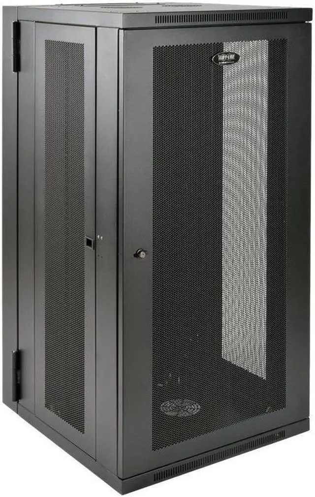 Alt view image 3 of 20 - Tripp Lite SmartRack 26U UPS-Depth Wall-Mount Rack Enclosure Cabinet, Hinged Back