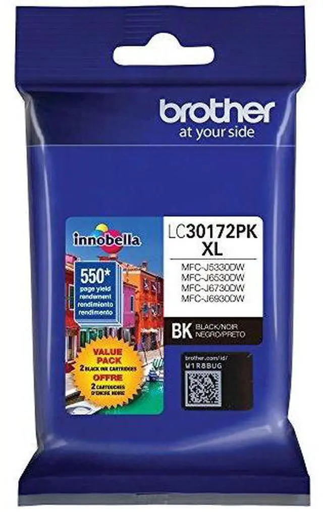Alt view image 4 of 13 - Brother LC30172PK High Yield Ink Cartridge - Dual Pack - Black