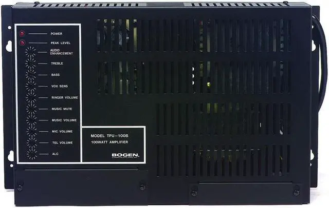 Alt view image 7 of 12 - Bogen TPU100B Telephone Paging Amplifier - Black