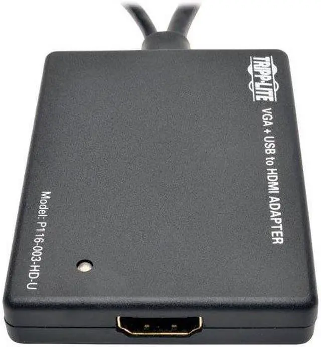 Alt view image 6 of 12 - Tripp Lite P116-003-HD-U VGA to HDMI Converter/Adapter with USB Audio and Power, 1080p