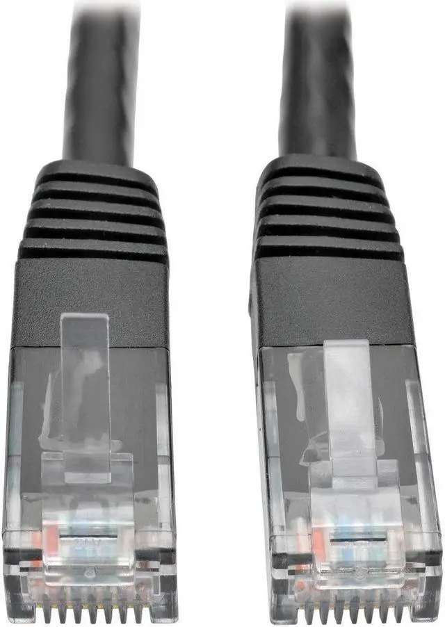 Alt view image 2 of 9 - Tripp Lite Cat6 Gigabit Molded Patch Cable, 20 ft. RJ45 (M/M), 550MHz 24 AWG Black 20' (N200-020-BK)