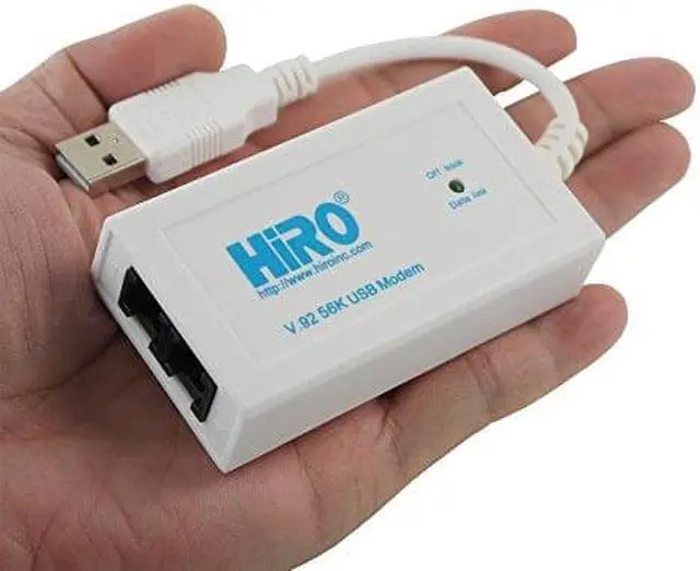 Alt view image 4 of 13 - Hiro Network H50228 V92 56K External USB Modem
