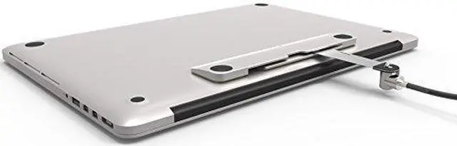 Alt view image 2 of 8 - Compulocks Blade Universal Lock Slot Adapter with Combination Lock Silver