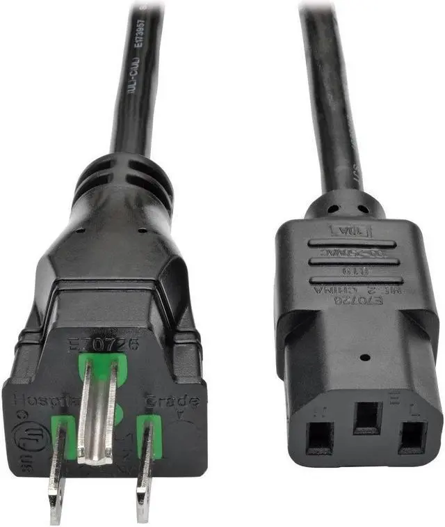 Main image of Tripp Lite Model P006-003-HG10 3 ft. HospHospital-Grade Computer Power Cord, 10A, 18 AWG (NEMA 5-15P to IEC-320-C13)