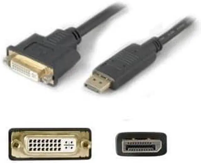 Alt view image 2 of 19 - DisplayPort 1.2 Male to DVI-I (29 pin) Female Black Active Adapter For Resolution Up to 1920x1200 (WUXGA)