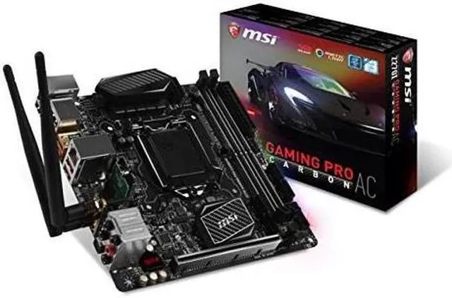 Main image of MSI MSI Gaming Z270I GAMING PRO CARBON AC LGA 1151 Intel Z270 HDMI USB 3.1 Mini ITX Intel Motherboard