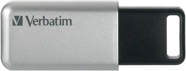 Alt view image 7 of 20 - Verbatim 64GB Store'n' Go Secure Pro USB 3.0 Flash Drive with AES 256 Hardware Encryption - Silver