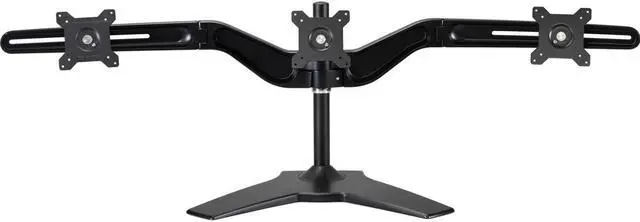 Alt view image 2 of 4 - Amer Mounts Stand Based Triple Monitor Mount For Three 15"-24" Lcd/Led Flat Panel Screens