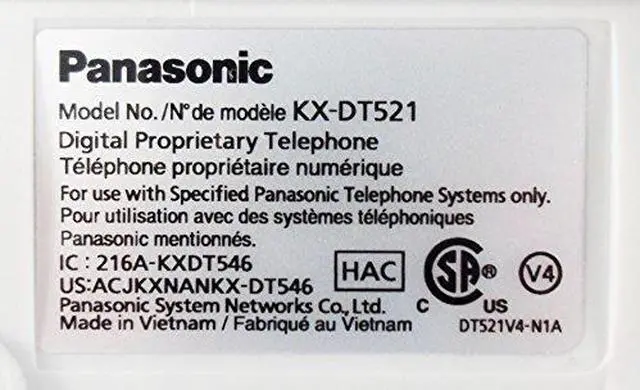 Alt view image 3 of 13 - Panasonic KX-DT521 White 8 Button 1-line Digital Telephone