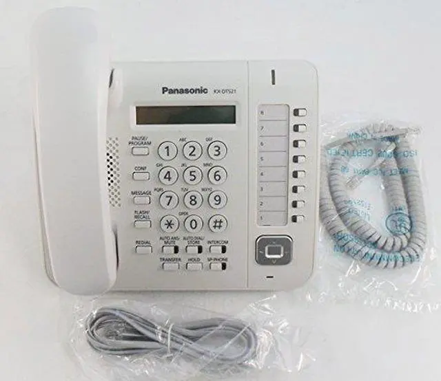 Alt view image 2 of 13 - Panasonic KX-DT521 White 8 Button 1-line Digital Telephone