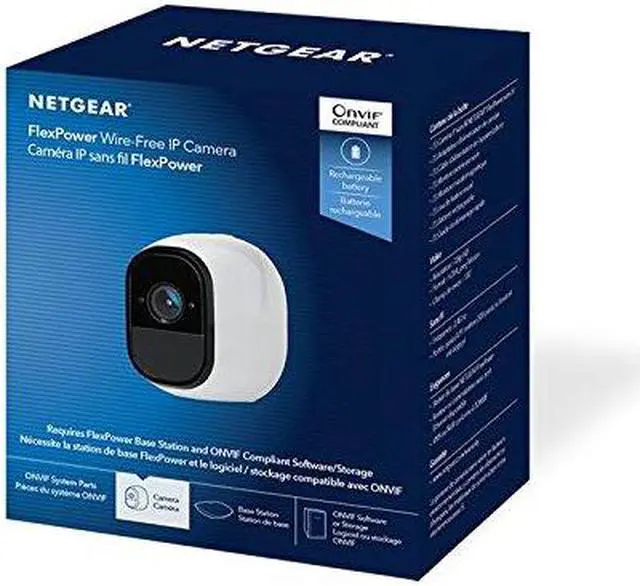 Alt view image 5 of 10 - Arlo FlexPower ONVIF Compliant Security Camera - Rechargeable Battery Powered Wire-Free HD Night Vision Indoor / Outdoor Security Camera with Audio (Base Station Not Included) - VNC4030-111PAS