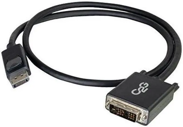 Alt view image 3 of 16 - C2G 54328 DisplayPort Male to Single Link DVI-D Male Adapter Cable, TAA Compliant, Black (3 Feet, 0.91 Meters)
