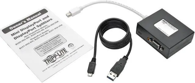 Alt view image 5 of 6 - TRIPP LITE B155-002-VGA MINI DISPLAYPORT VGA SPLITTER