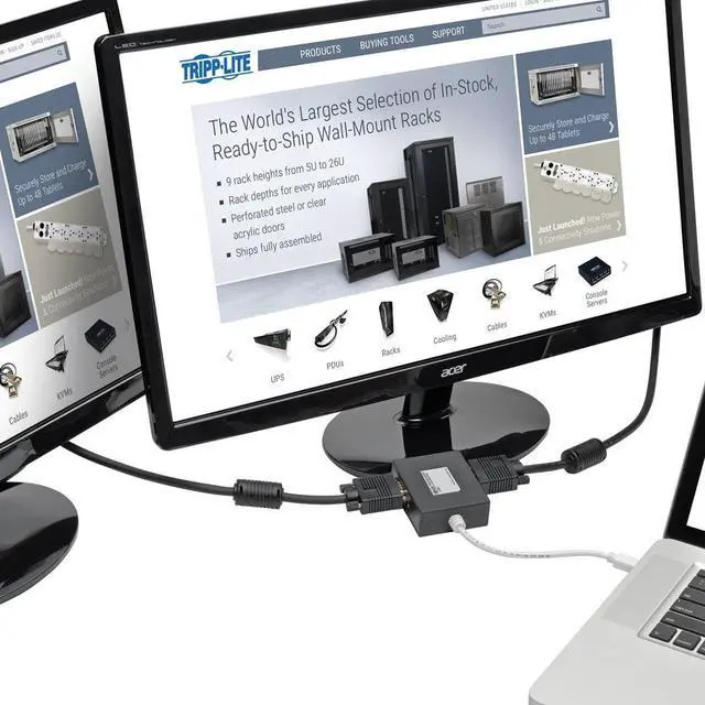 Alt view image 3 of 6 - TRIPP LITE B155-002-VGA MINI DISPLAYPORT VGA SPLITTER