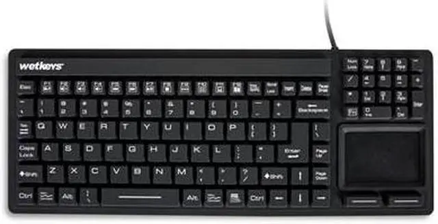 Alt view image 9 of 16 - WetKeys Professional Grade Waterproof Keyboard with Touchpad KBWKRC106T-BK Black USB Keyboard