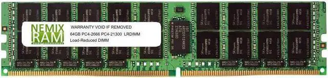 Main image of Dell 64GB Certified Memory Module - 4RX4 LRDIMM 2666MHz LV - 64 GB - DDR4-2666/PC4-21300 DDR4 SDRAM - CL19 - 1.20 V - ECC - 288-pin - LRDIMM