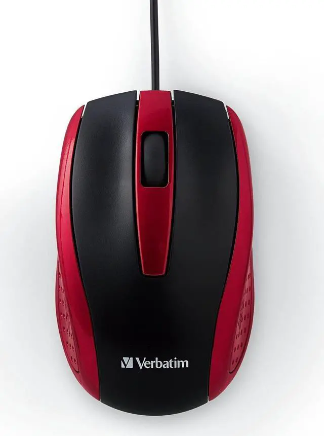 Alt view image 7 of 20 - Verbatim Mouse Optical Corded f/PCs & Macs Red/Black 99742