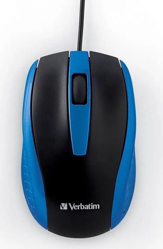 Alt view image 4 of 20 - Verbatim Mouse Optical Corded f/PCs & Macs Blue/Black 99743