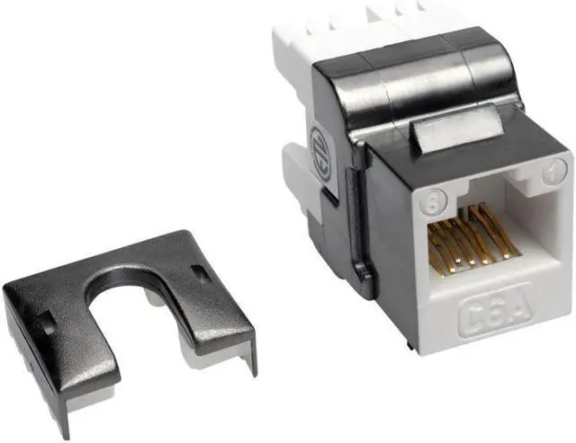 Main image of Tripp Lite Cat6a 110-Style Punchdown RJ45 Keystone Jack, White, TAA