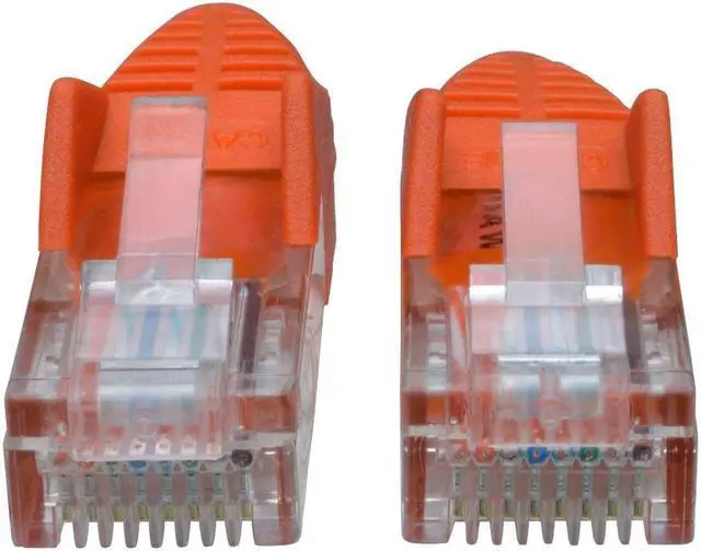 Alt view image 6 of 11 - Tripp Lite N001-015-OR Cat5E 350 Mhz Snagless Molded Utp Patch Cable (Rj45 M/M) , Orange, 15 Ft. - Patch Cable - Rj-45 (M) To Rj-45 (M) - 15 Ft - Utp - Cat 5E - Ieee 802.3Ab/Ieee 802.5 - Molded, Snag