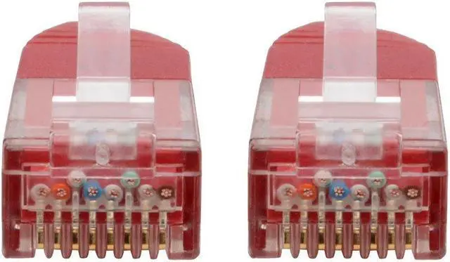 Alt view image 6 of 20 - Tripp Lite Premium Cat5/5e/6 Gigabit Molded Patch Cable, 24 AWG, 550 MHz/1 Gbps (RJ45 M/M), Red, 15 ft. (N200-015-RD)