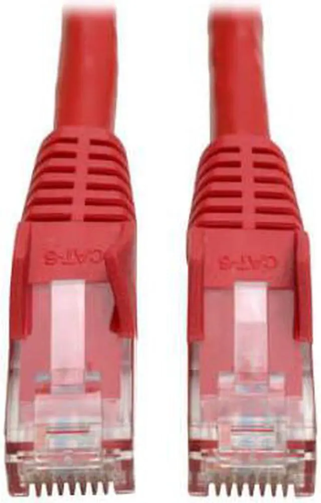 Alt view image 2 of 20 - Tripp Lite N201-06N-RD Premium Cat6 Gigabit Snagless Molded Utp Patch Cable, 24 Awg, 550 Mhz/1 Gbps (Rj45 M/M) , Red, 6 In. - Patch Cable - Rj-45 (M) To Rj-45 (M) - 5.9 In - Utp - Cat 6 - Ieee 802.3A