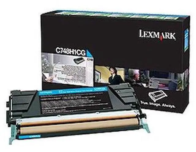 Alt view image 6 of 19 - Cyan High Yield Toner Cartridge for Lexmark C748H1CG C748DE, C748DTE, C748E, Genuine Lexmark Brand