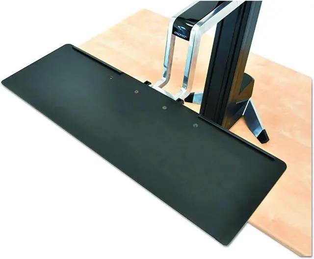 Alt view image 10 of 20 - Ergotron WorkFit-S Sit-Stand Workstation w/Worksurface LCD HD Monitor Aluminum