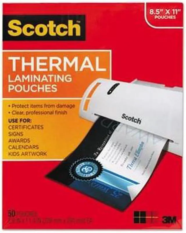Alt view image 6 of 16 - Scotch Letter Size Thermal Laminating Pouches 3 mil 11 1/2 x 9 50/Pack TP385450
