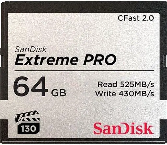 Alt view image 4 of 16 - SanDisk - SDCFSP-064G-A46D - SanDisk Extreme Pro 64 GB CFast Card - 525 MB/s Read - 430 MB/s Write - Lifetime Warranty