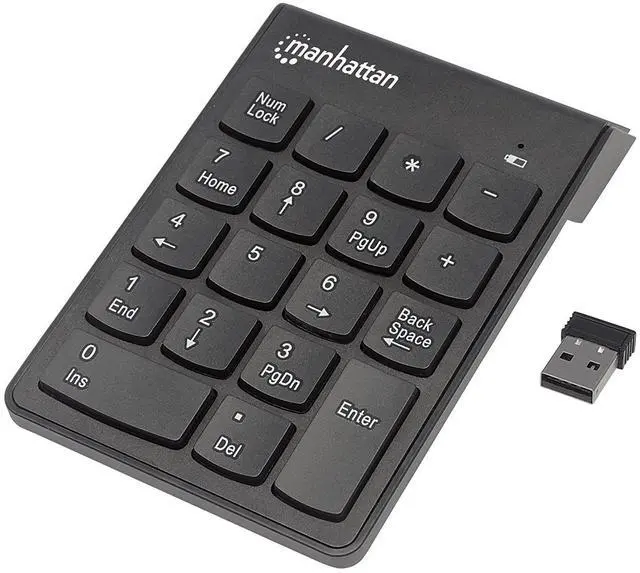 Alt view image 5 of 19 - NUMERIC WIRELESS USB KEYPAD, WITH USB MICRO RECEVIER, 18 FULL-SIZE KEYS, BLACK .