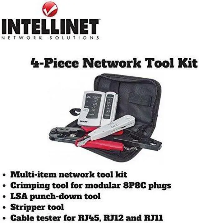 Alt view image 7 of 20 - Intellinet 780070 4-Piece Network Tool Kit