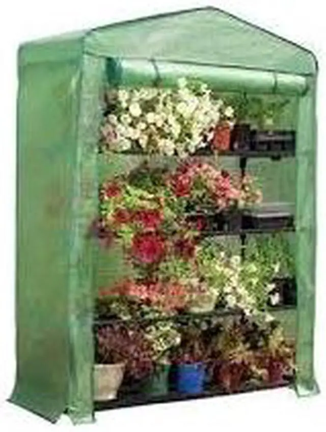 Alt view image 7 of 11 - GARDMAN USA 7600 4 Tier Growhouse Greenhouse