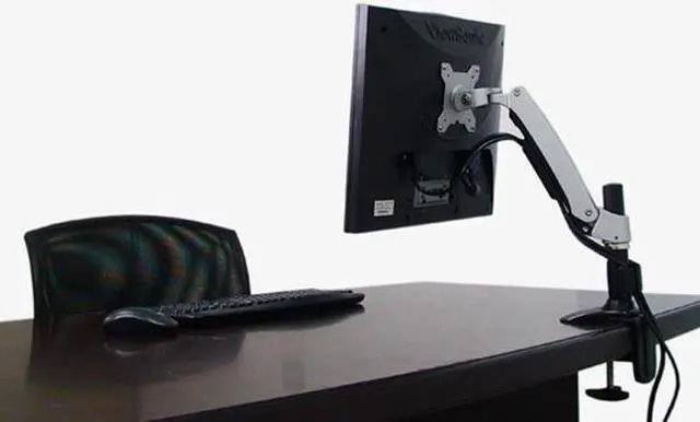 Alt view image 2 of 8 - Amer Mounts Articulating Single Monitor Arm for 15"-26" LCD/LED Flat Panel Screens