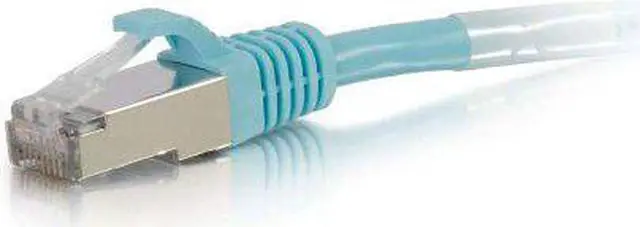 Alt view image 3 of 13 - C2G 00749 Cat6a Cable - Snagless Shielded Ethernet Network Patch Cable, Aqua (10 Feet, 3.04 Meters)