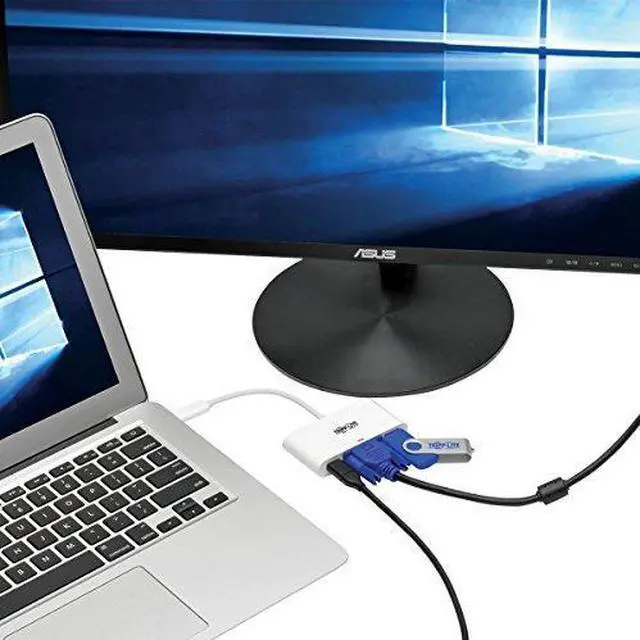 Alt view image 3 of 19 - Tripp Lite USB C to VGA Multiport Adapter w/ PD Charging USB Type C to VGA (U444-06N-VU-C)