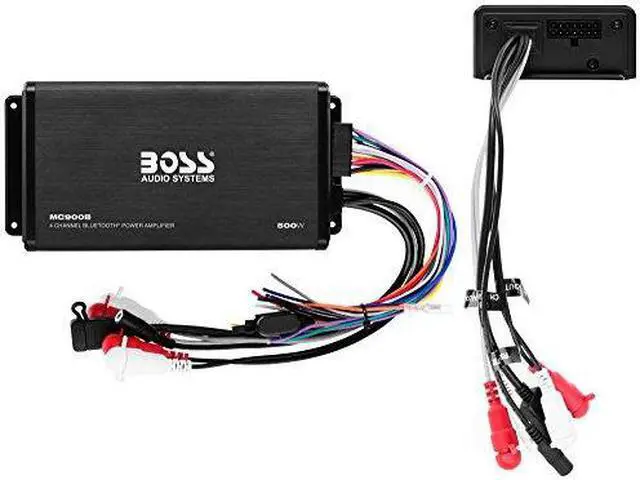 Alt view image 8 of 20 - BOSS Audio ASK904B.64 4-Channel Bluetooth Amp with 4 speakers White