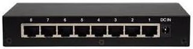 Alt view image 2 of 3 - Amer SG8D 8 Port 10/100/1000 Mbps Gigabit Ethernet Desktop Switch