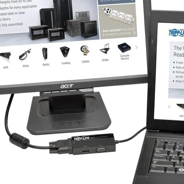 Alt view image 2 of 6 - Tripp Lite P136 06N HDV 4K Displayport 1.2 to VGA/DVI/HDMI Converter Adapter 4K x 2K   DisplayPort/HDMI/DVI/VGA for Audio/Video Device