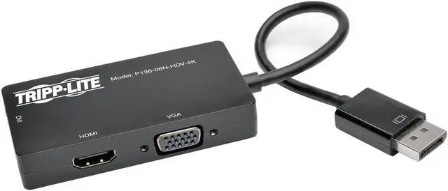 Main image of Tripp Lite P136 06N HDV 4K Displayport 1.2 to VGA/DVI/HDMI Converter Adapter 4K x 2K   DisplayPort/HDMI/DVI/VGA for Audio/Video Device