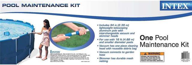 Alt view image 12 of 20 - Intex 28002E Maintenance Pool Kit Vacuum Skimmer & Pole (Pool Sold Separately)
