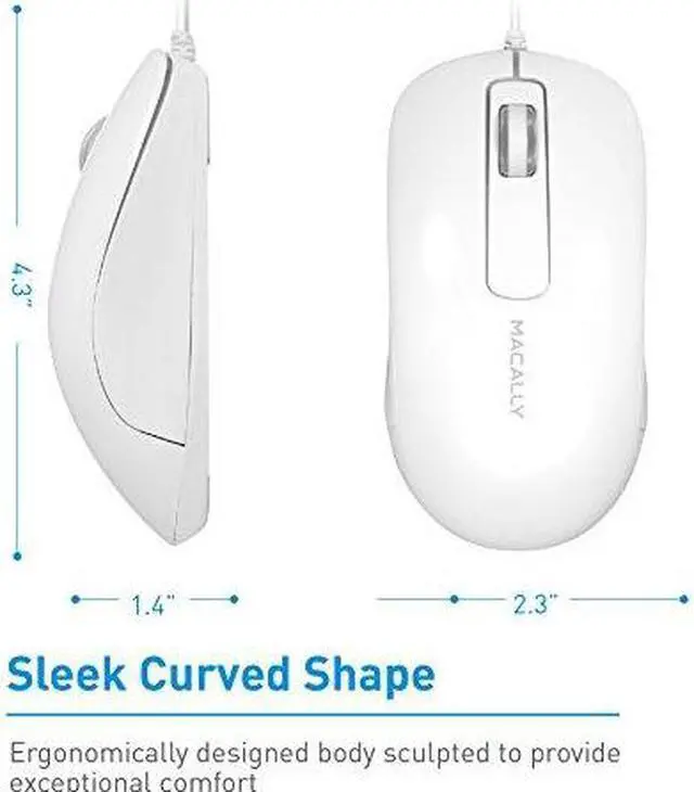 Alt view image 3 of 10 - MACALLY PERIPHERALS ICEMOUSE3 ICEMOUSE3 3BTN FULL SIZE WIRED