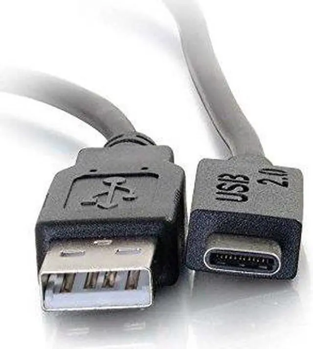 Alt view image 2 of 6 - C2G 28873 USB Cable - USB 2.0 USB-C to USB-A Cable M/M (12 Feet, 3.65 Meters) Thunderbolt 3, Tablet, Chromebook Pixel, Samsung Galaxy TabPro S, LG G6, Macbook