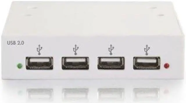 Alt view image 4 of 8 - C2G 4-port USB 2.0 High Speed Front-Bay Hub - White