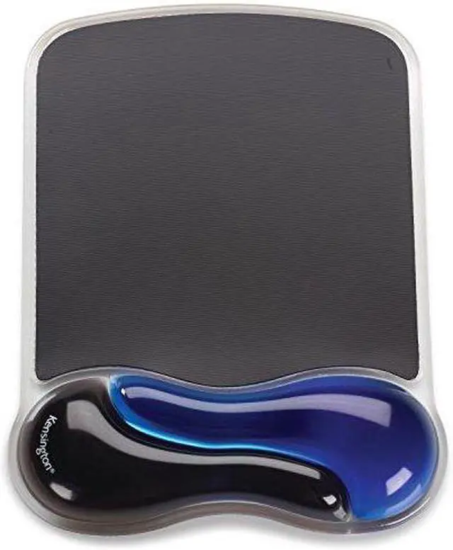 Alt view image 4 of 10 - Kensington Duo Gel Wave Mouse Pad Wrist Rest, Blue 62401